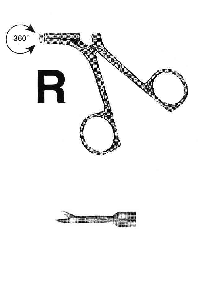 İZOLESİZ MAKAS R MODEL SAPLI  ÇAP : 5MM L:36CM